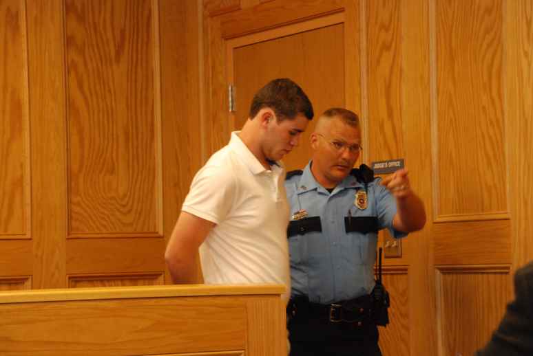 The drunk driver led away after sentencing